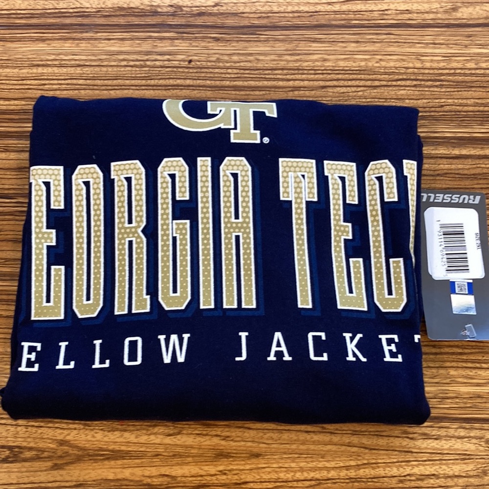 NEW Georgia Tech blue Yellow big Men’s T-shirt 2XL short sleeve